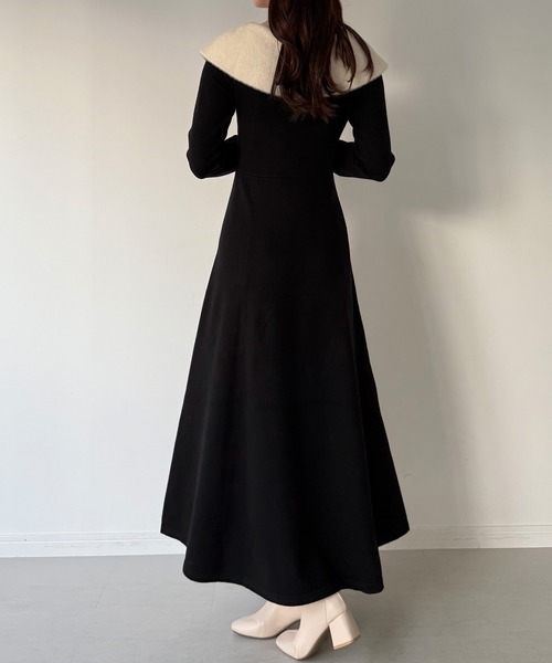 「mipiarl」 ニットワンピース MEDIUM ブラック系その他 レディース_画像7