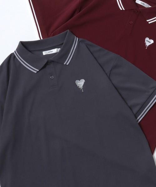 archivio ハートロゴ刺繍 長袖ポロシャツ 40サイズ SITRY（シトリー） ポロシャツ ポロ SITRY Heart Embroidery Polo