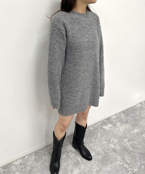 「U by SPICK&SPAN」 ニットワンピース - グレー レディース_画像3