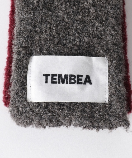 「TEMBEA」 マフラー FREE チャコールグレー メンズ_画像2