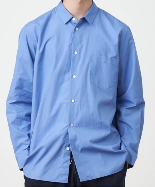 「ATON」 長袖シャツ 4 ブルー メンズ_画像2