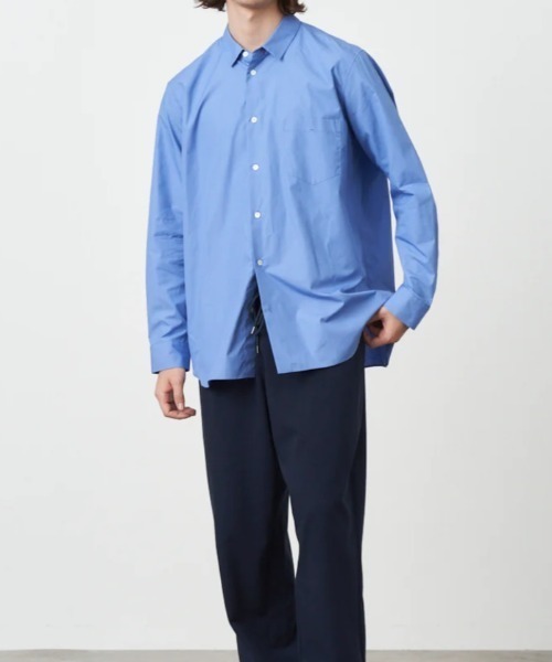 「ATON」 長袖シャツ 4 ブルー メンズ_画像3
