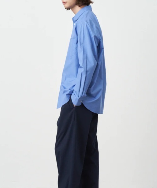 「ATON」 長袖シャツ 4 ブルー メンズ_画像4