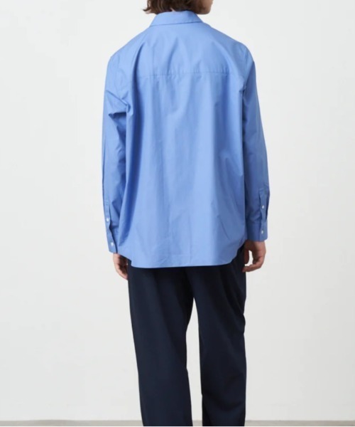 「ATON」 長袖シャツ 4 ブルー メンズ_画像5