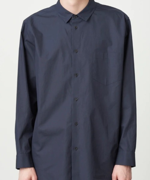 「ATON」 長袖シャツ 4 ブルー メンズ_画像6