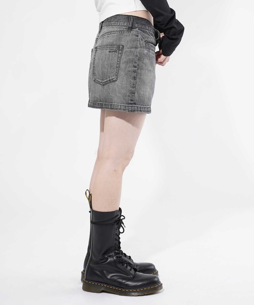「X-girl」 デニムスカート M ブラック レディース_画像5