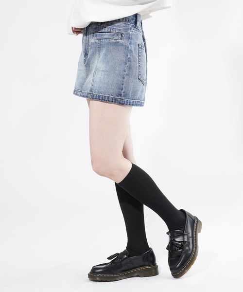 「X-girl」 デニムスカート M ブラック レディース_画像6