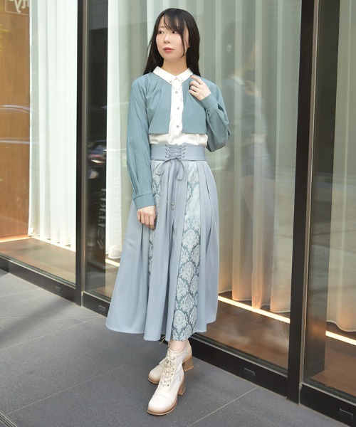axes femme（アクシーズ ファム） ロング スカート レースアップ×ジャ