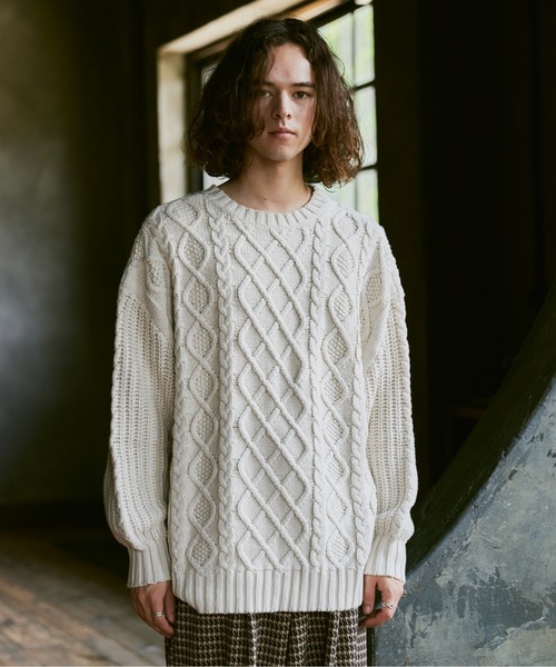 「Casper John」 長袖ニット SMALL レッド メンズ_画像2