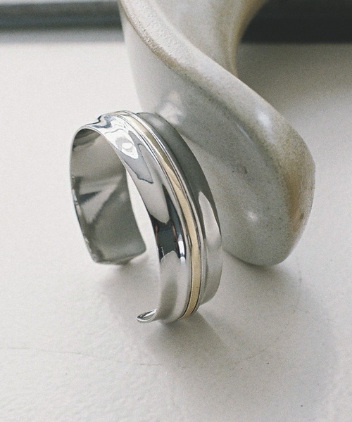 「WYM LIDNM」 バングル FREE シルバー×ゴールド メンズの画像3