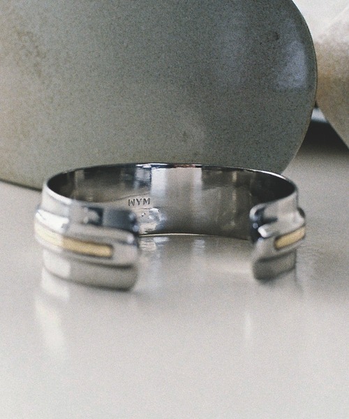 「WYM LIDNM」 バングル FREE シルバー×ゴールド メンズの画像5