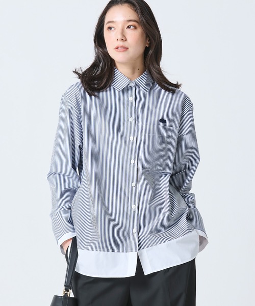 LACOSTE（ラコステ） ブラウス シャツ レイヤード風デザイン 
