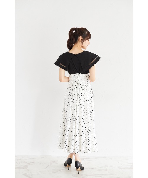 「tocco closet」 ドッキングワンピース M チャコールグレー レディース_画像7