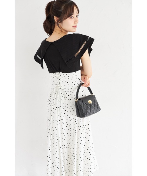 「tocco closet」 ドッキングワンピース M チャコールグレー レディース_画像8