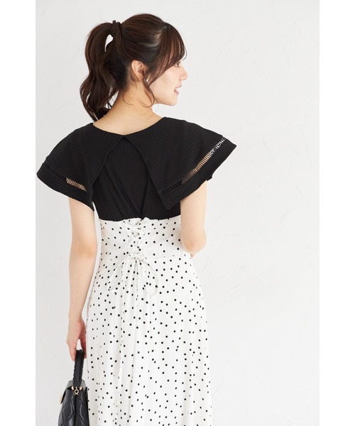 「tocco closet」 ドッキングワンピース M チャコールグレー レディース_画像9