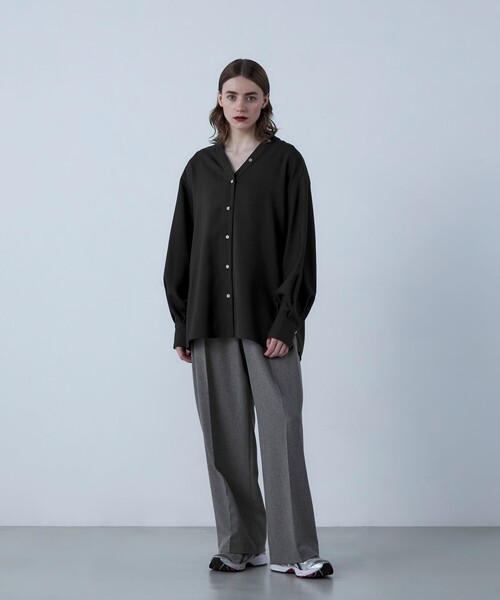 「fredy emue」 長袖ブラウス 36 ライトグレー レディース_画像6