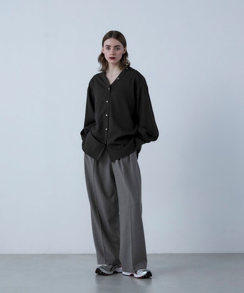 「fredy emue」 長袖ブラウス 36 ライトグレー レディース_画像7