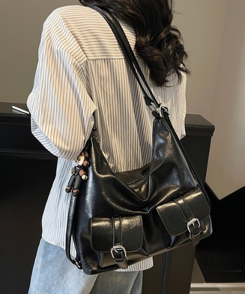 ショルダーバッグ バッグ 「大容量/3WAY」「5色展開」3WAYフロント
