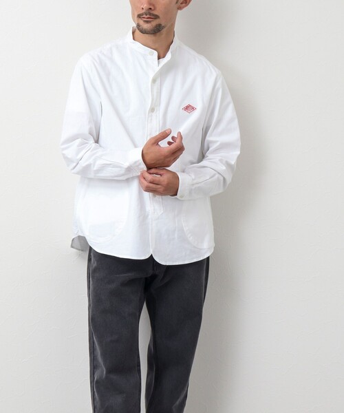 「DANTON」 長袖シャツ 40 キナリ メンズの画像