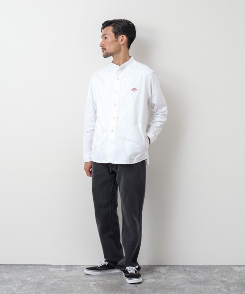 「DANTON」 長袖シャツ 40 キナリ メンズの画像