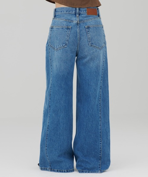ジーンズ デニム デニムパンツ stitch line wide denim（ステッチ