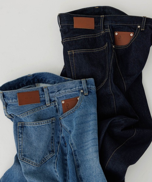 ジーンズ デニム デニムパンツ stitch line wide denim（ステッチ