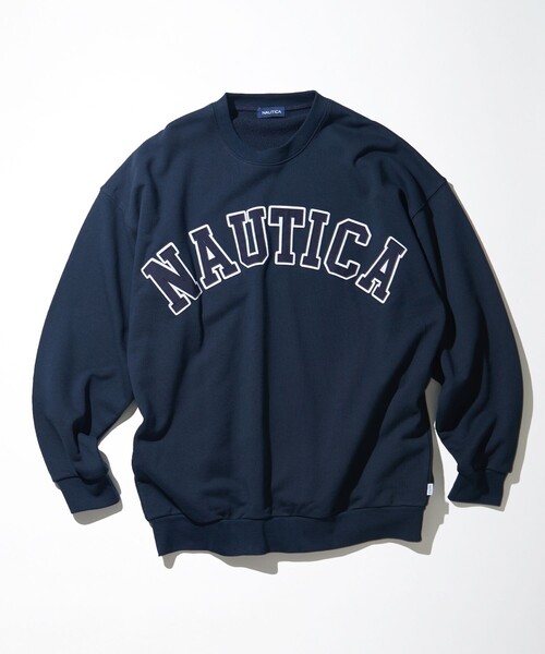 「NAUTICA」 スウェットカットソー SMALL ネイビー メンズ