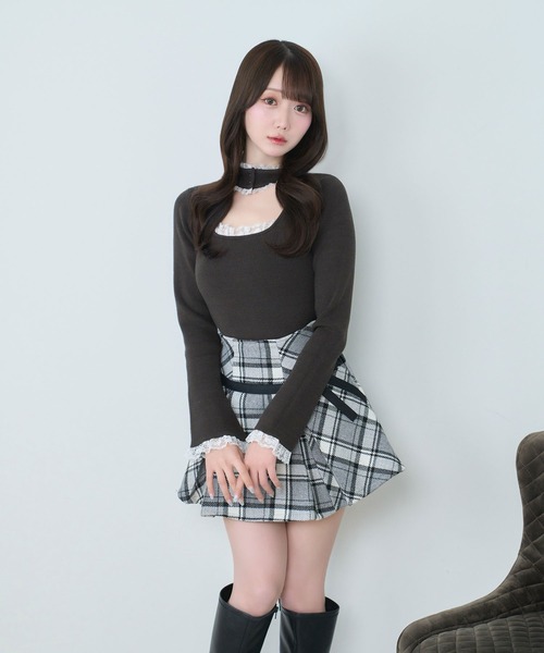 Rose muse ニット Rose Muse（ロゼミューズ） ニット セーター Choker lace knit