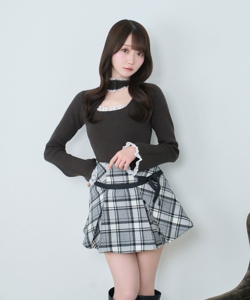 Rose Muse（ロゼミューズ） ニット セーター Choker lace knit