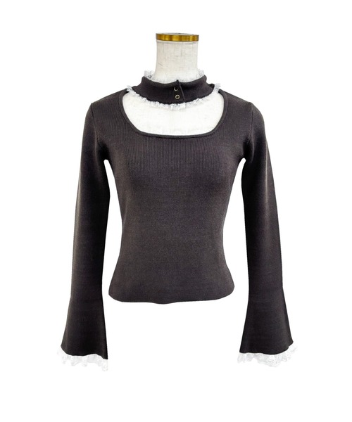 Rose Muse（ロゼミューズ） ニット セーター Choker lace knit