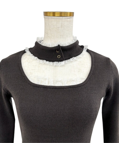 Rose Muse（ロゼミューズ） ニット セーター Choker lace knit