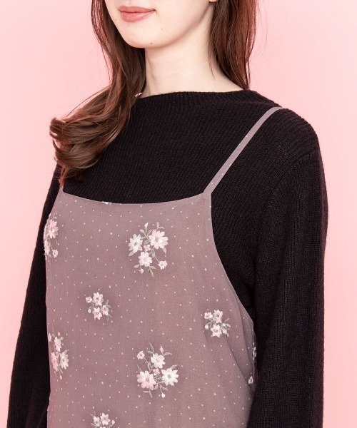 「WILLSELECTION」 キャミソールワンピース MEDIUM モカ レディース_画像5