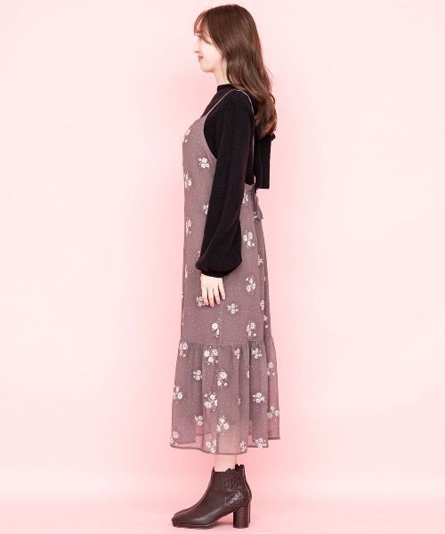 「WILLSELECTION」 キャミソールワンピース MEDIUM モカ レディース_画像9