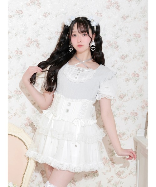 NOEMIE（ノエミー） tシャツ 半袖 バックレースアップヨークハシゴ