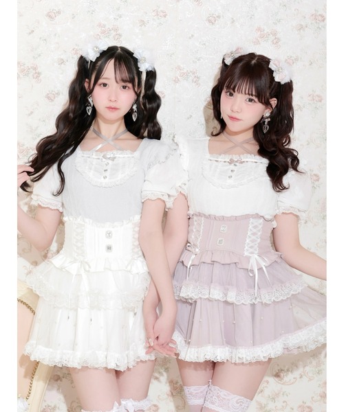 NOEMIE（ノエミー） tシャツ 半袖 バックレースアップヨークハシゴ 