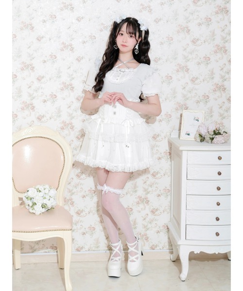 NOEMIE（ノエミー） tシャツ 半袖 バックレースアップヨークハシゴ