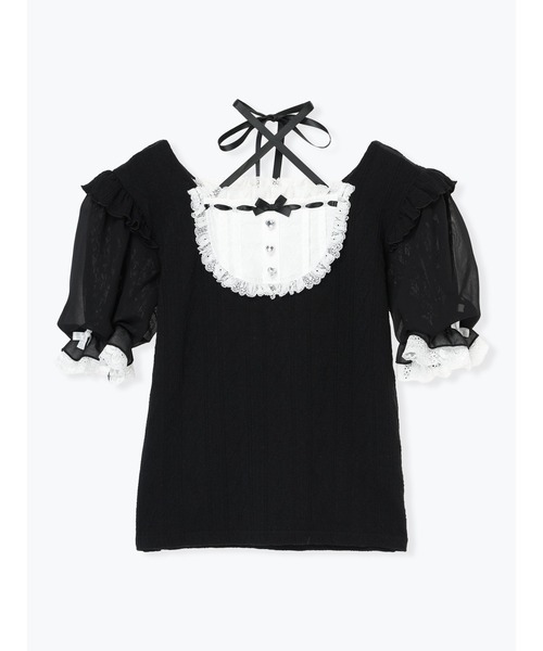 NOEMIE（ノエミー） tシャツ 半袖 バックレースアップヨークハシゴ