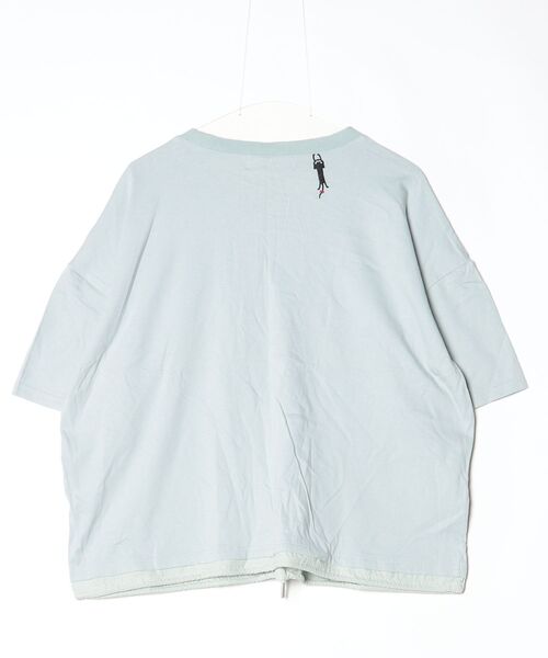 「Rydia」 半袖Tシャツ M グレイッシュブルー レディース_画像2