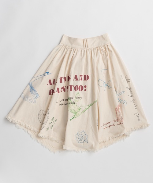 スカート 「PRE-ORDER」Asymmetrical Wrap Print Skirt/アシンメトリーラッププリントスカートの画像