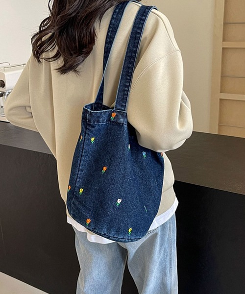 トートバッグ 小さめ ヴィンテージデニムトートバッグ レディース