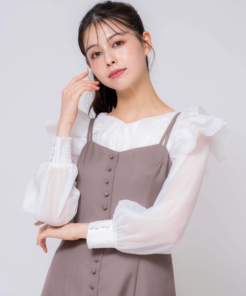 「NOELA」 長袖ブラウス フリー ピンク レディース_画像3