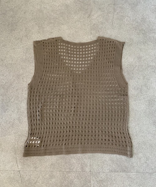 gypsohilaココフレンチスリーブニット　ニットベスト　スラブニット gypsohilaココフレンチスリーブニット ニットベスト スラブニット
