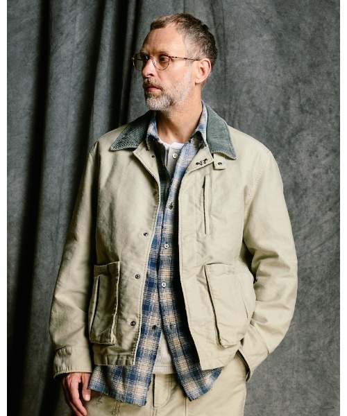 革ジャン ライダース heavy moleskin short coverall jacket メンズの画像