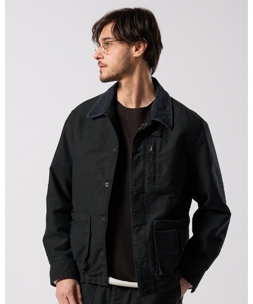 革ジャン ライダース heavy moleskin short coverall jacket メンズの画像