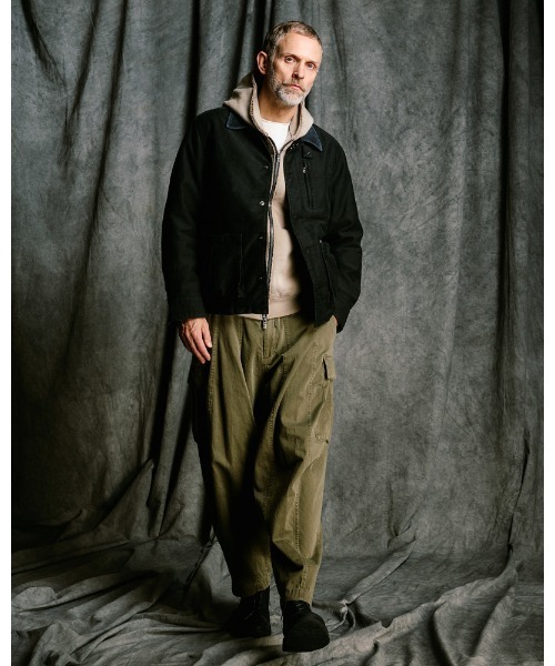 革ジャン ライダース heavy moleskin short coverall jacket メンズの画像