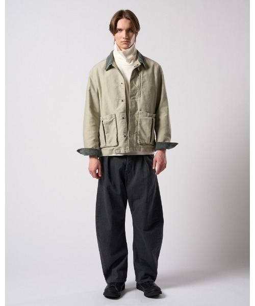 革ジャン ライダース heavy moleskin short coverall jacket メンズの画像