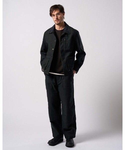 革ジャン ライダース heavy moleskin short coverall jacket メンズの画像