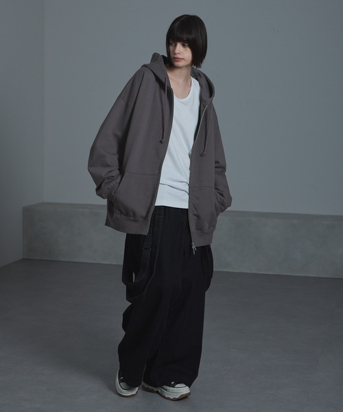 「cussil」 ジップアップパーカー M ブラック メンズ_画像4