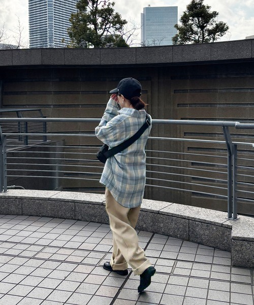 「ISOOK」 長袖シャツ FREE ネイビー レディース_画像8