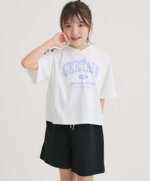 値下げ中　(2点セット) B'z rock and roll パーカー・Tシャツ PINK-latte（ピンクラテ） セットアップ 「接触冷感」半袖パーカー＋